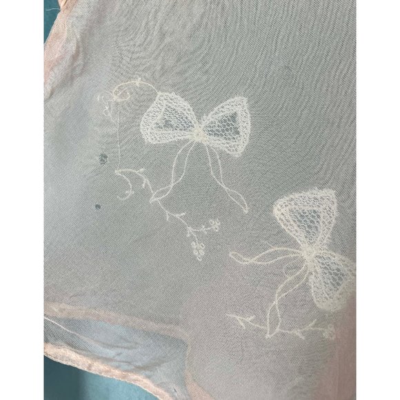 Antique 1920s Sheer Peach Silk Tap Pants Panty Flapper 30s Bow Embroidery - Picture 5 of 5